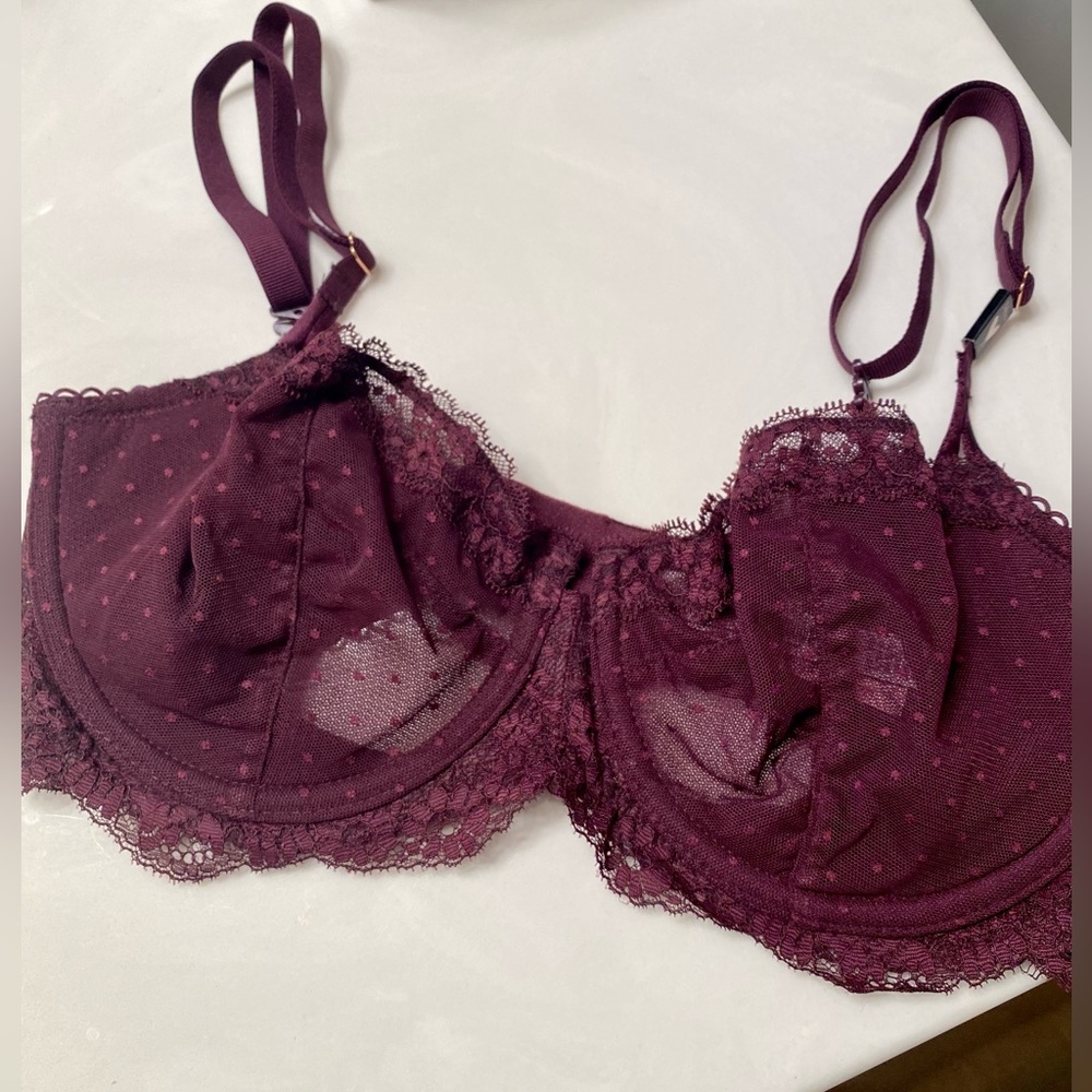 Victoria’s Secret Dream Angels Bra 34DD Maroon New With Tags